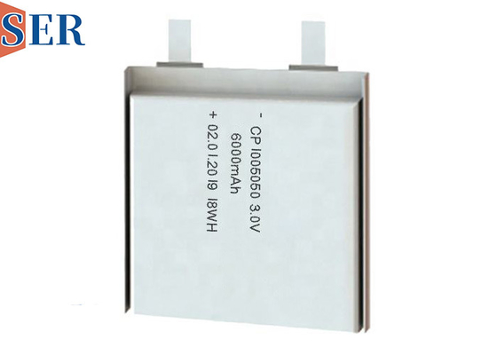 GPSの追跡者のためのCP1005050 Limno2ホイル電池の第一次柔らかいパッキング3v 6000mah
