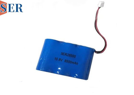 カスタマイズされたLi-SOCL2バッテリー 10.8V 8500mAh ER26500 3S1P リチウムプライマリバッテリーパック