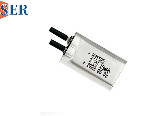 パーソナライズ 3.7V 超薄い袋セル 091525 ウェアラブルデバイスのためのリチウムポリマー電池