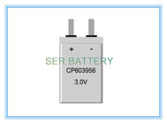 高容量超薄い電池LiMNO2 CP603956 3200mAhスマート カードのための3.0ボルト