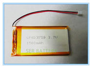 タブレットのPCのリチウム イオン ポリマー電池のパック、063759 Lipoポリマー電池LP603759 3.7v 1500mah
