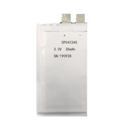 共通の超薄いタケLimno2電池を差し引いたCP7835128リチウム第一次電池3.0vの長いストリップ