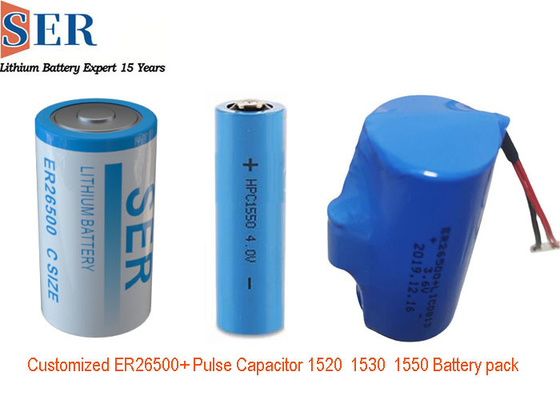ER26500 SPC1530 HLC1550A HPC1550李SOCL2電池のパックのIOTプロダクトのための雑種の脈拍のコンデンサー