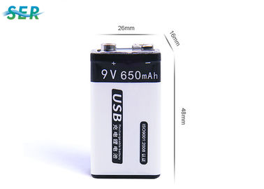 メートル/火災警報のために再充電可能な高容量9Vのリチウム電池のパック650mAh