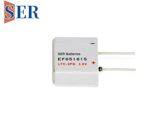4つのUのはんだピンが付いている400mAh EF651615プリズム李SOCL2の電池